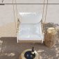 Townchair Outdoor Rope Single Seater Swing Chair for Balcony with Cushions Honey Colour